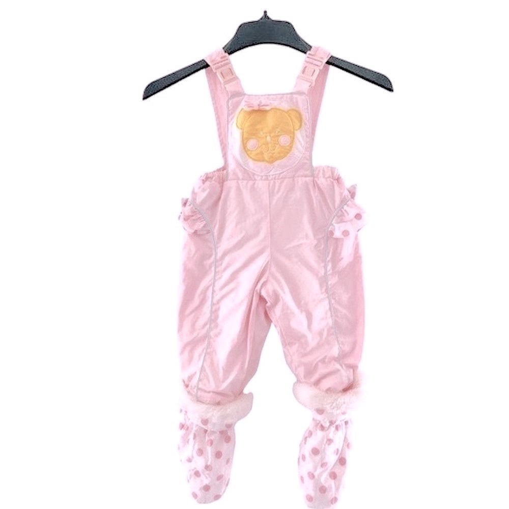 Vintage Infant Bib Overalls Footed